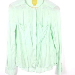 Anthropologie Maeve Light Green Dovetail Blouse
